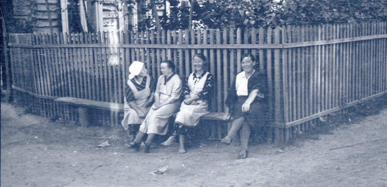 Women sitting on a bench